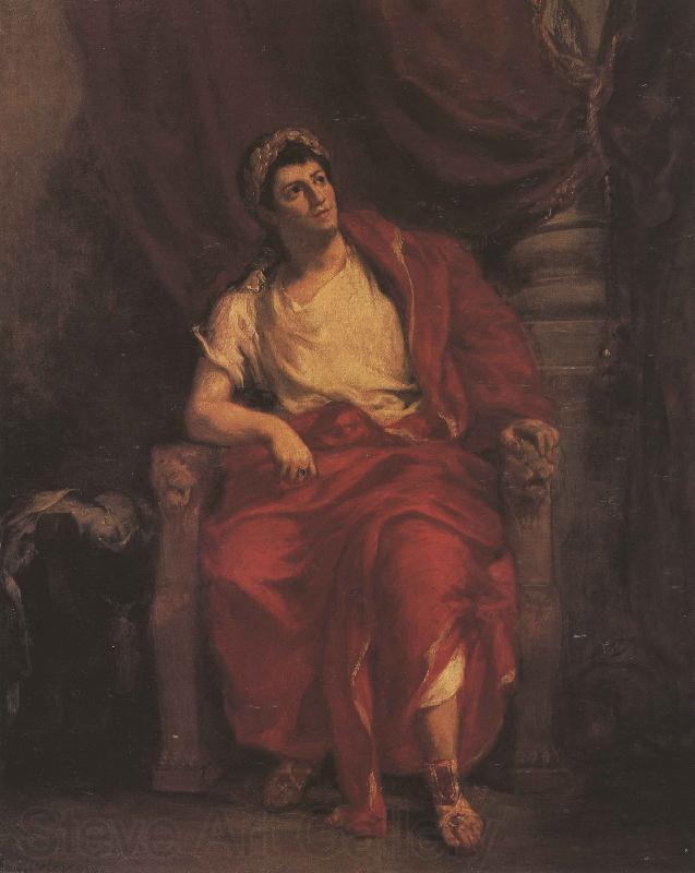 Eugene Delacroix Talma als Nero in Norge oil painting art